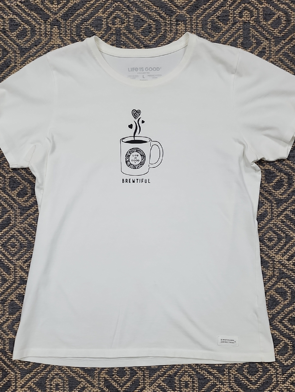 Life Is Good Brewtiful With Coffee Mug Short Sleeve Tee